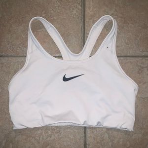 White and black Nike sports bra